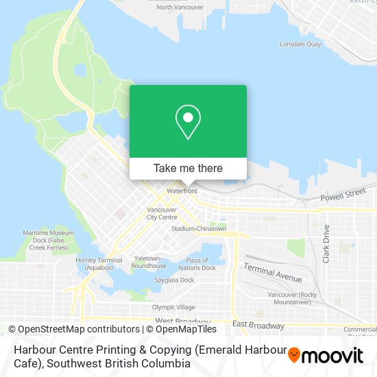 Harbour Centre Printing & Copying (Emerald Harbour Cafe) map