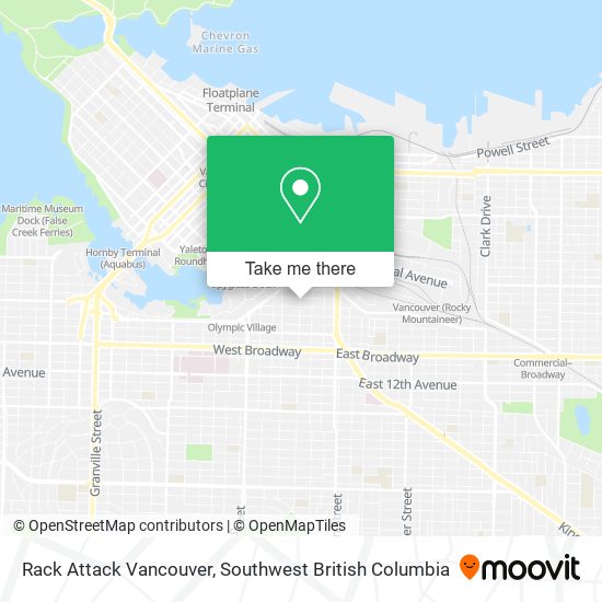 Rack Attack Vancouver map