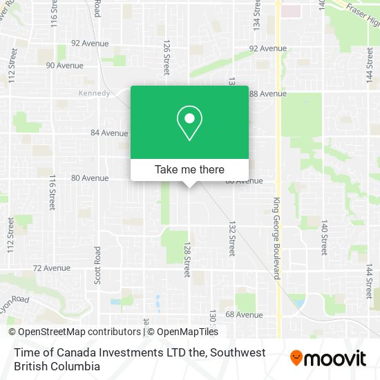 Time of Canada Investments LTD the map