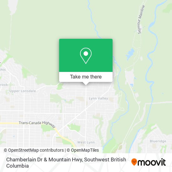 Chamberlain Dr & Mountain Hwy map