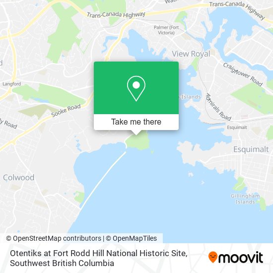 Otentiks at Fort Rodd Hill National Historic Site map