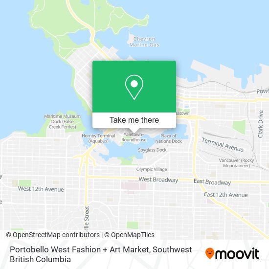 Portobello West Fashion + Art Market map