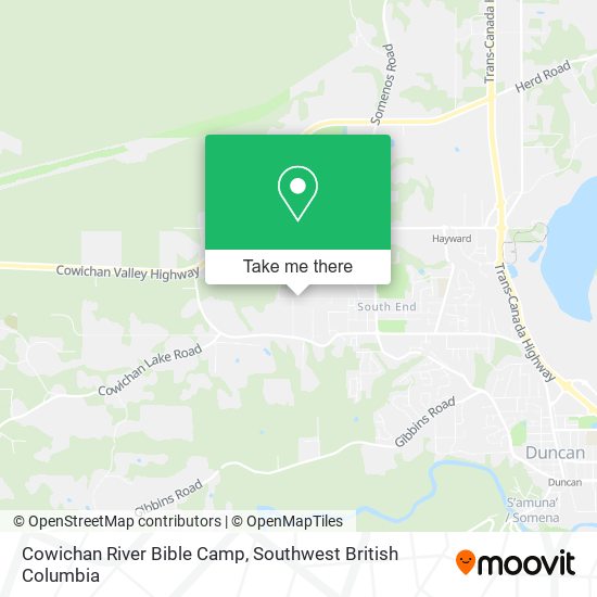 Cowichan River Bible Camp map