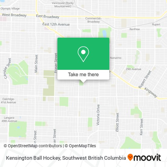 Kensington Ball Hockey map