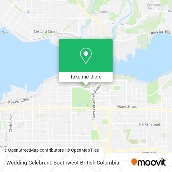 Wedding Celebrant map