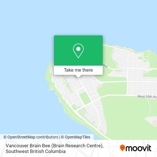 Vancouver Brain Bee (Brain Research Centre) map