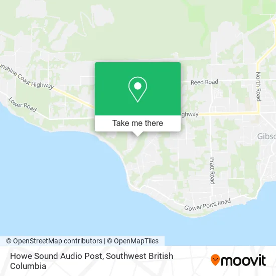 Howe Sound Audio Post map