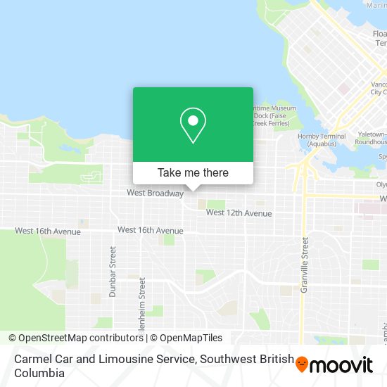 Carmel Car and Limousine Service map