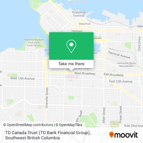 TD Canada Trust (TD Bank Financial Group) map