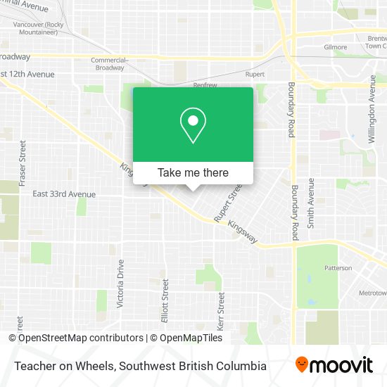 Teacher on Wheels map