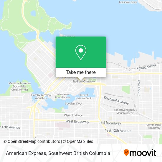 American Express map