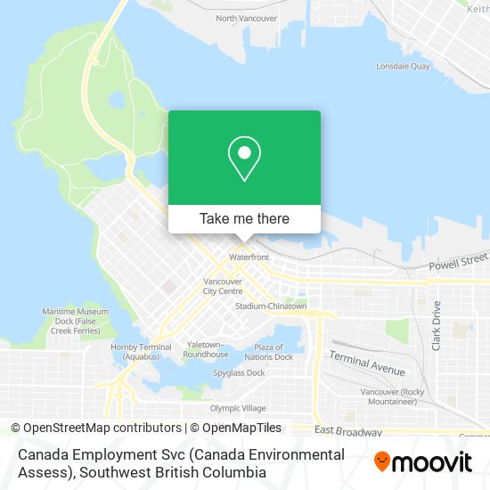 Canada Employment Svc (Canada Environmental Assess) map