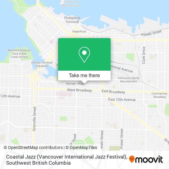 Coastal Jazz (Vancouver International Jazz Festival) map