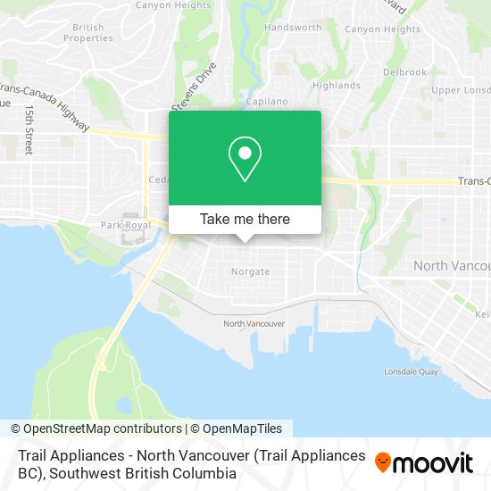 Trail Appliances - North Vancouver (Trail Appliances BC) plan