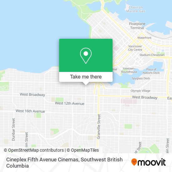 Cineplex Fifth Avenue Cinemas map