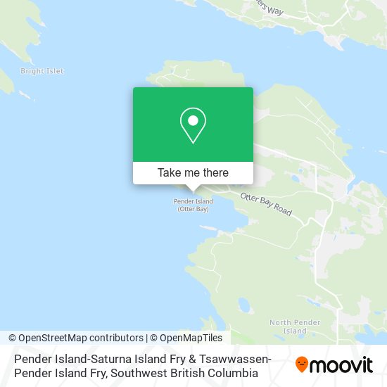 Pender Island-Saturna Island Fry & Tsawwassen-Pender Island Fry map