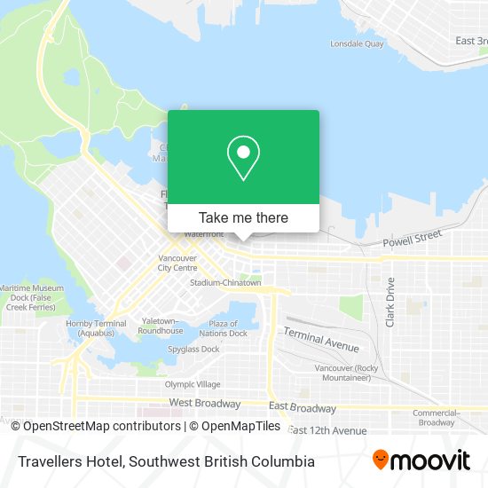 Travellers Hotel map