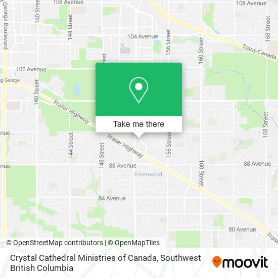 Crystal Cathedral Ministries of Canada map