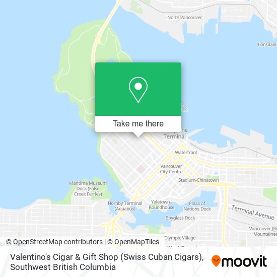Valentino's Cigar & Gift Shop (Swiss Cuban Cigars) plan