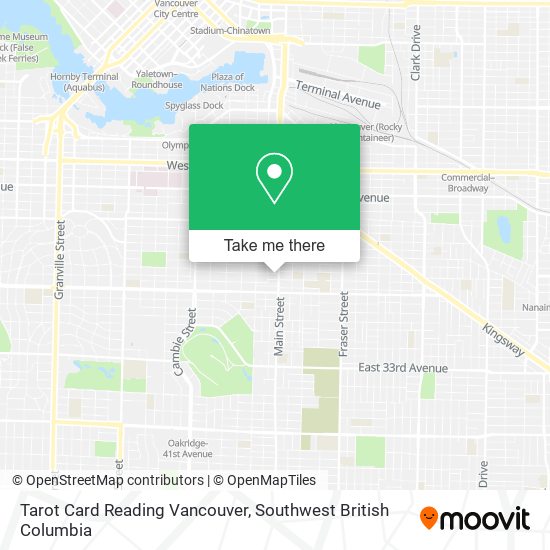 Tarot Card Reading Vancouver map