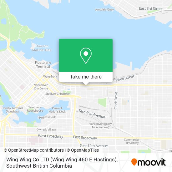 Wing Wing Co LTD (Wing Wing 460 E Hastings) map
