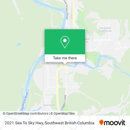 2021 Sea To Sky Hwy map