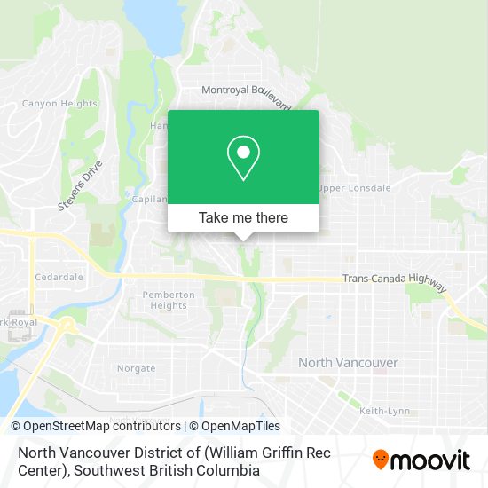 North Vancouver District of (William Griffin Rec Center) map