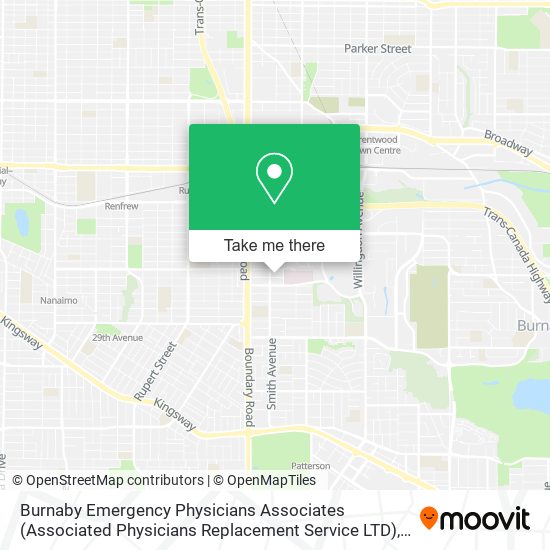Burnaby Emergency Physicians Associates (Associated Physicians Replacement Service LTD) map