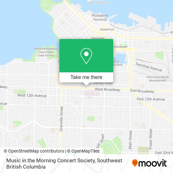 Music in the Morning Concert Society map