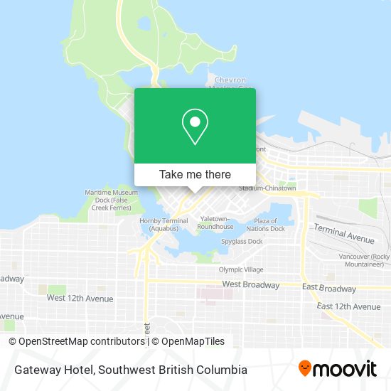 Gateway Hotel map