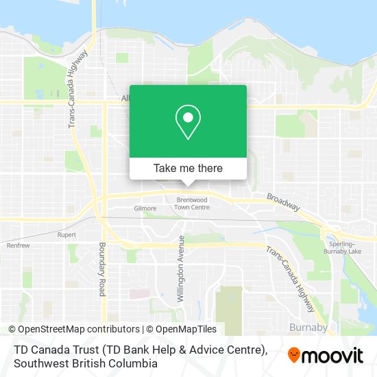 TD Canada Trust (TD Bank Help & Advice Centre) map