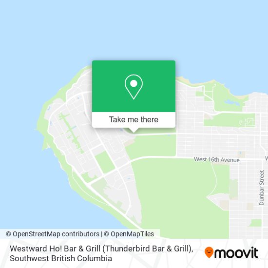 Westward Ho! Bar & Grill (Thunderbird Bar & Grill) plan