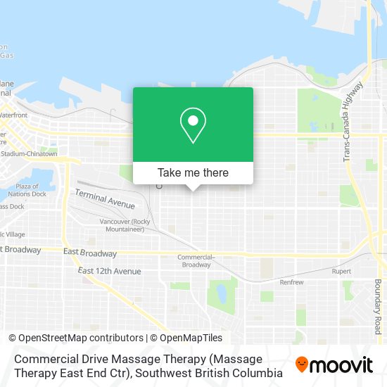 Commercial Drive Massage Therapy (Massage Therapy East End Ctr) plan