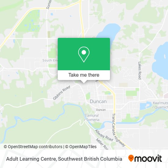 Adult Learning Centre map