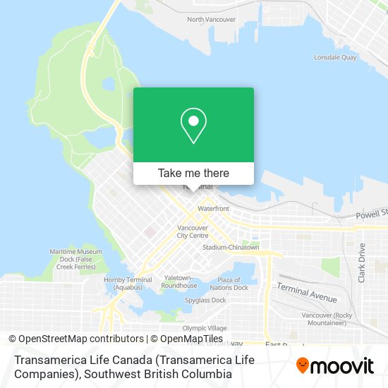 Transamerica Life Canada (Transamerica Life Companies) map
