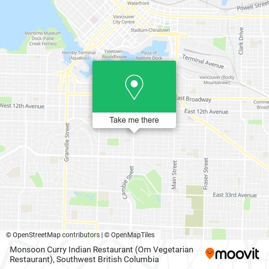 Monsoon Curry Indian Restaurant (Om Vegetarian Restaurant) plan