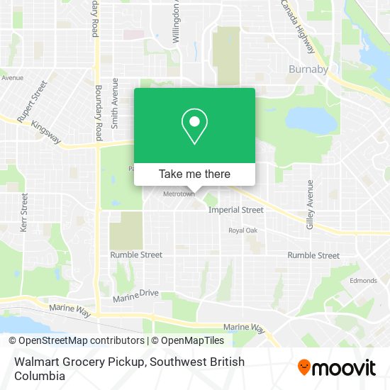 Walmart Grocery Pickup map