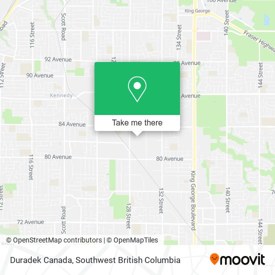 Duradek Canada map