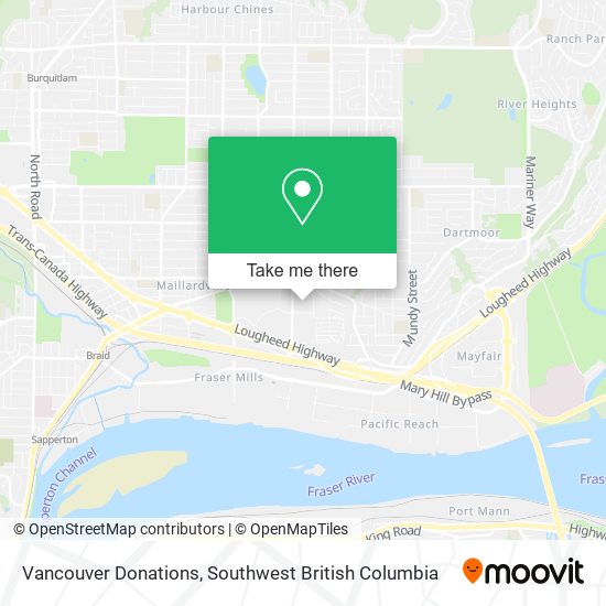 Vancouver Donations map