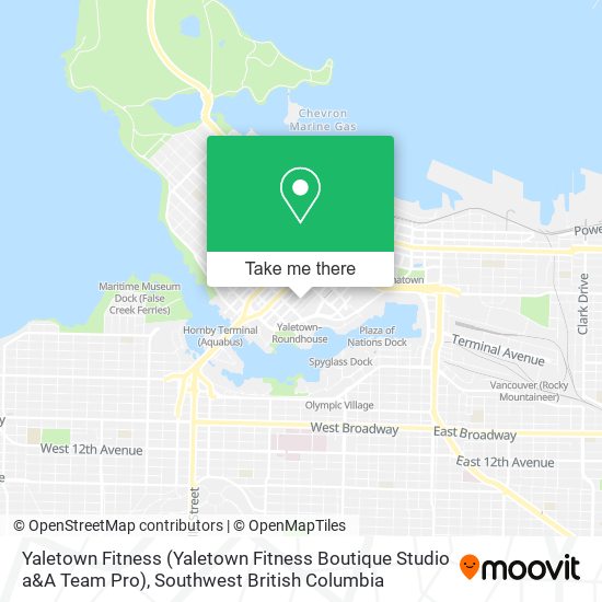 Yaletown Fitness (Yaletown Fitness Boutique Studio a&A Team Pro) map