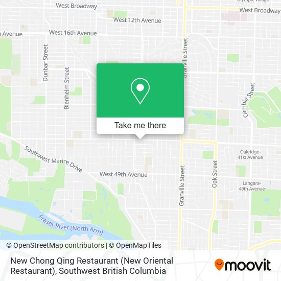 New Chong Qing Restaurant (New Oriental Restaurant) plan