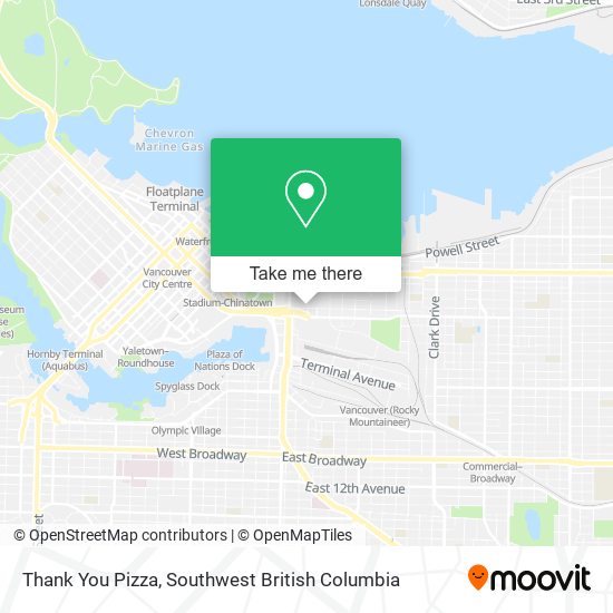 Thank You Pizza map