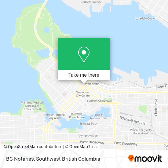 BC Notaries map