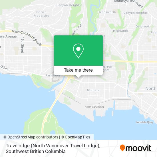 Travelodge (North Vancouver Travel Lodge) map