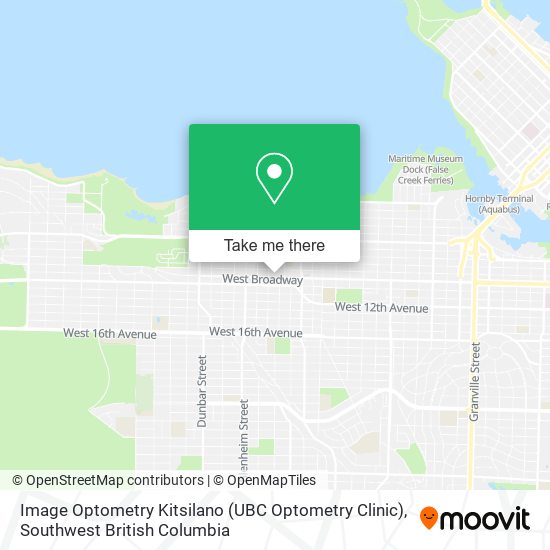 Image Optometry Kitsilano (UBC Optometry Clinic) plan