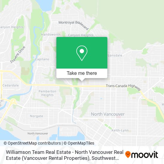 Williamson Team Real Estate - North Vancouver Real Estate (Vancouver Rental Properties) map