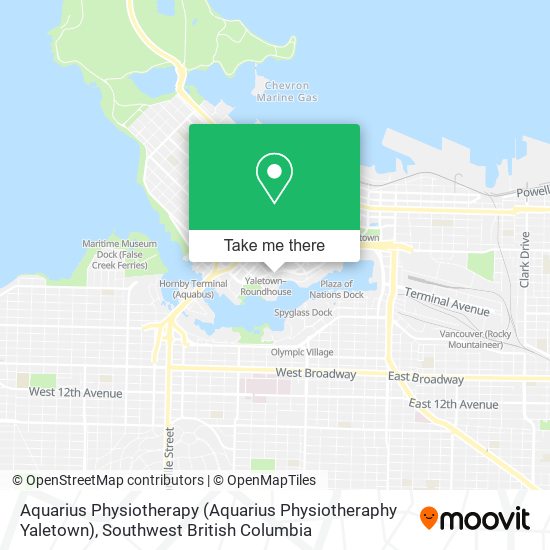 Aquarius Physiotherapy (Aquarius Physiotheraphy Yaletown) map