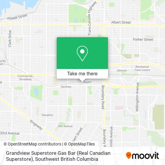 Grandview Superstore Gas Bar (Real Canadian Superstore) map