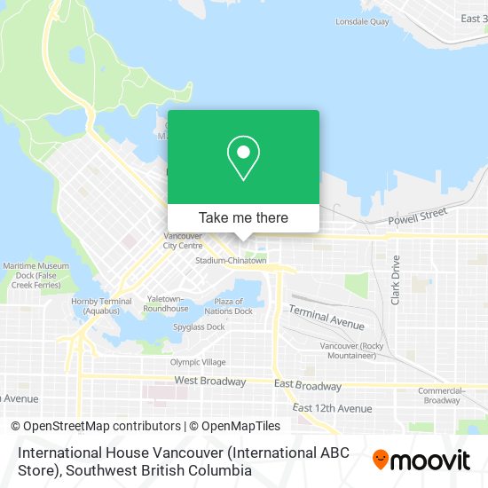 International House Vancouver (International ABC Store) map