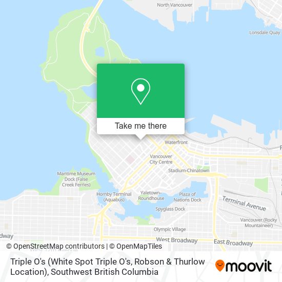 Triple O's (White Spot Triple O's, Robson & Thurlow Location) map
